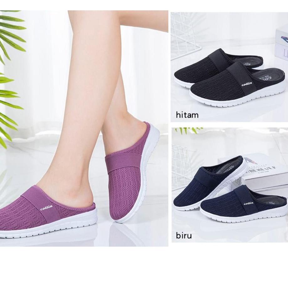 Best Product Sepatu Wanita Rajut Merk Collin TX66 37/41 - Sepatu Slip on Wanita Originalbrand Collin
