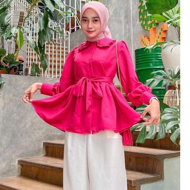 Terlaris Ready stock kirana kemeja blouse atasan baju wanita terbaru termurah kualitas premium bisa 