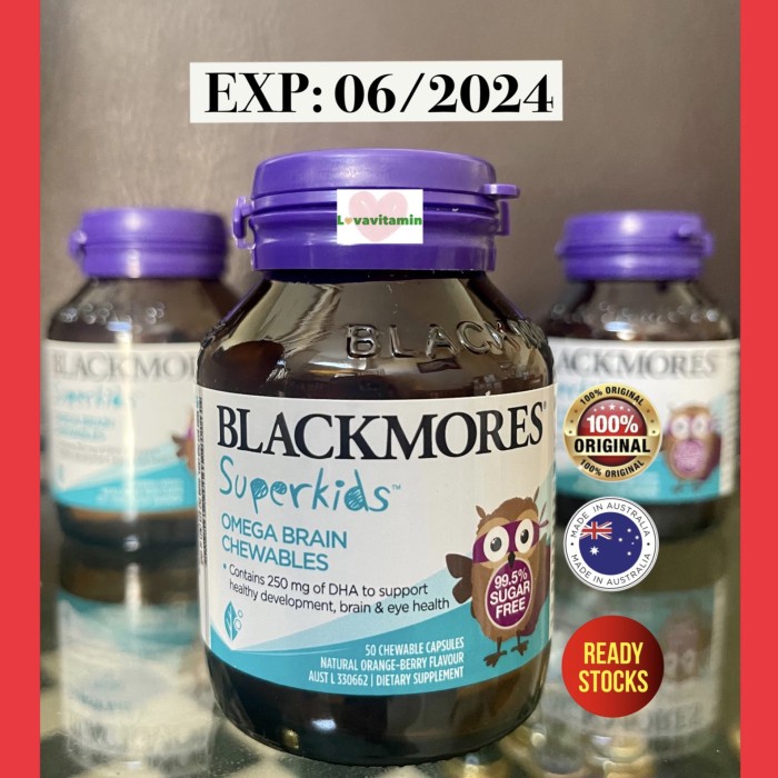 Blackmores Superkids Omega Brain 50 Chewable Capsules