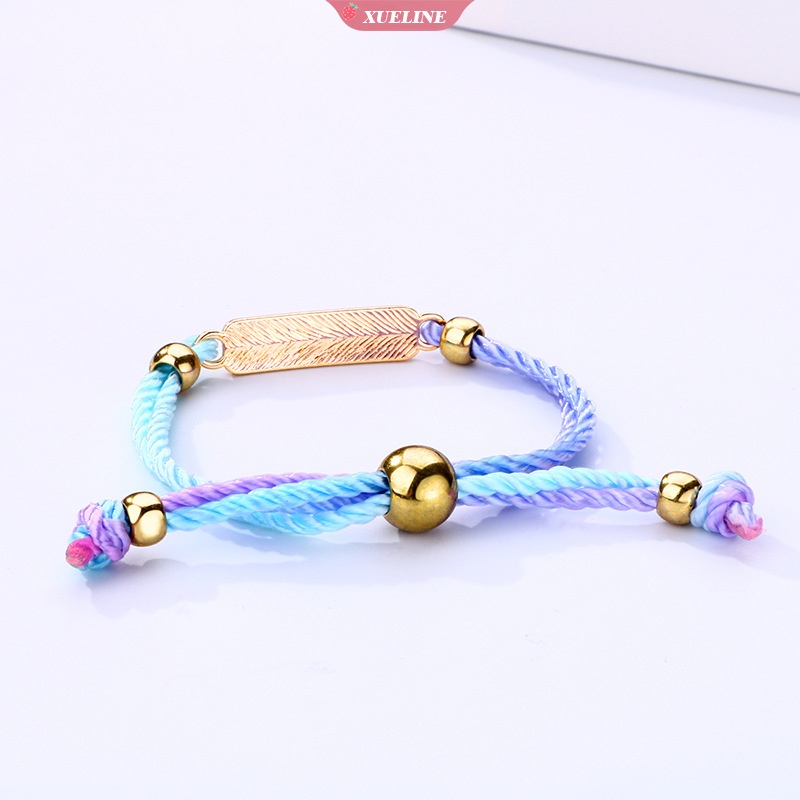 Multi-warna Garis Gelang Gelang Warna Pelangi Pesona Keberuntungan Pria Dan Wanita Gelang Tenun Tangan Tali Rantai Warna-Warni [ZXL]