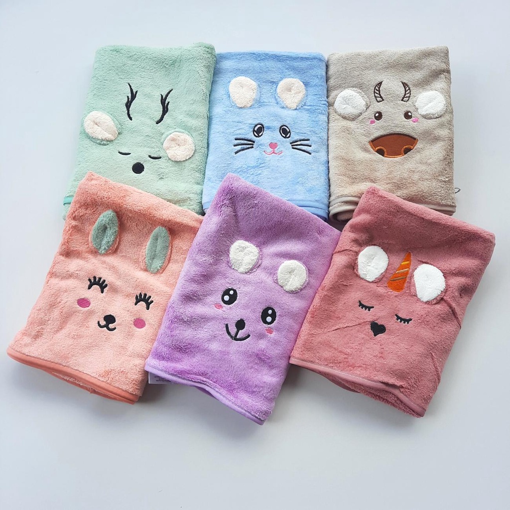 HANDUK Bayi Baru Lahir Lembut Super Soft Tebal Dan Halus Ukuran 50 x 100Cm Unisex