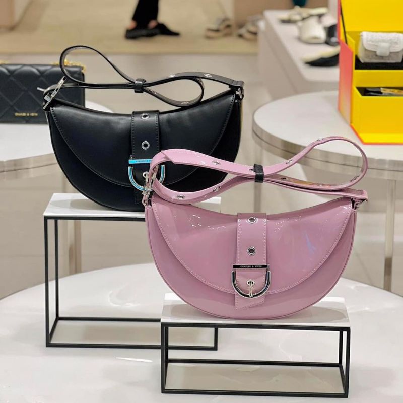 CK Buckled Strap Crescent Bag