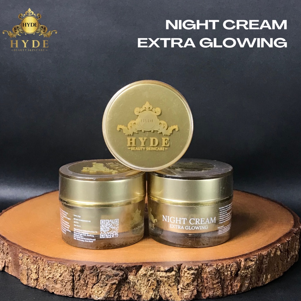 (Exp Des 24) Night Cream Extra Glowing Hyde Beauty Skincare Krim Malam Original BPOM