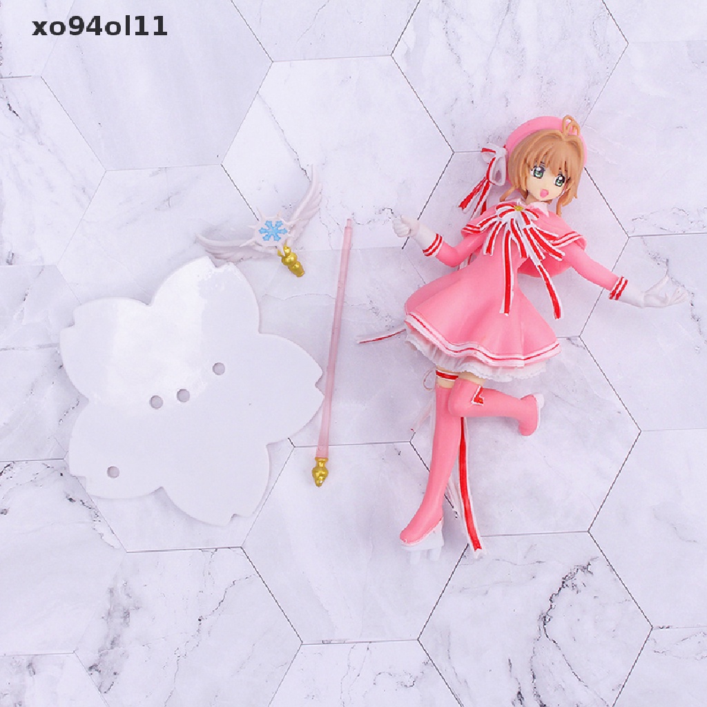 Xo Anime Lovely Pink Card Captor SAKURA Action Figure Model Dekorasi Kue OL