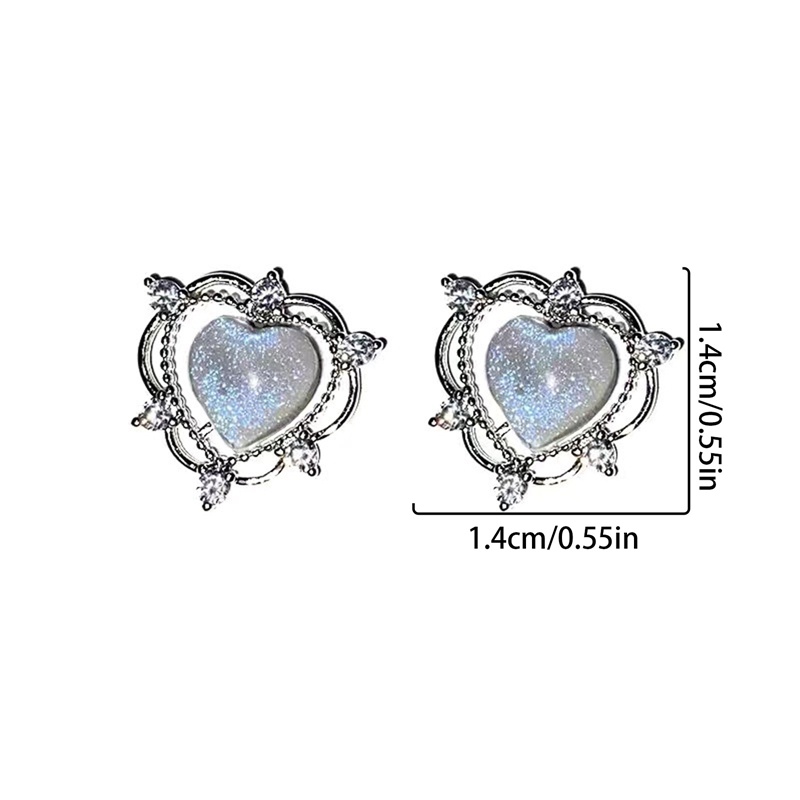 Anting Kristal Stud Zircon Untuk Wanita Romatic Trendi Jewerly Aksesoris Cewek Pesta