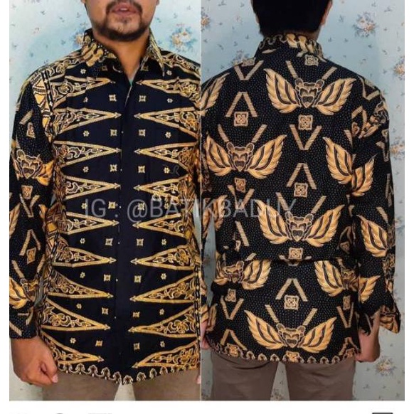 AGT.11De22ј ◦ Batik Baduy Banten Motif Tapak kebo gold/biru/merah - Pria