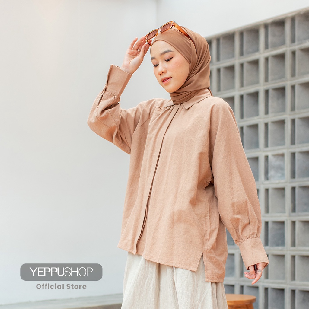 Enzie Batwing Shirt IKemeja Batwing Kemeja Linen [YEPPUOUTFIT]