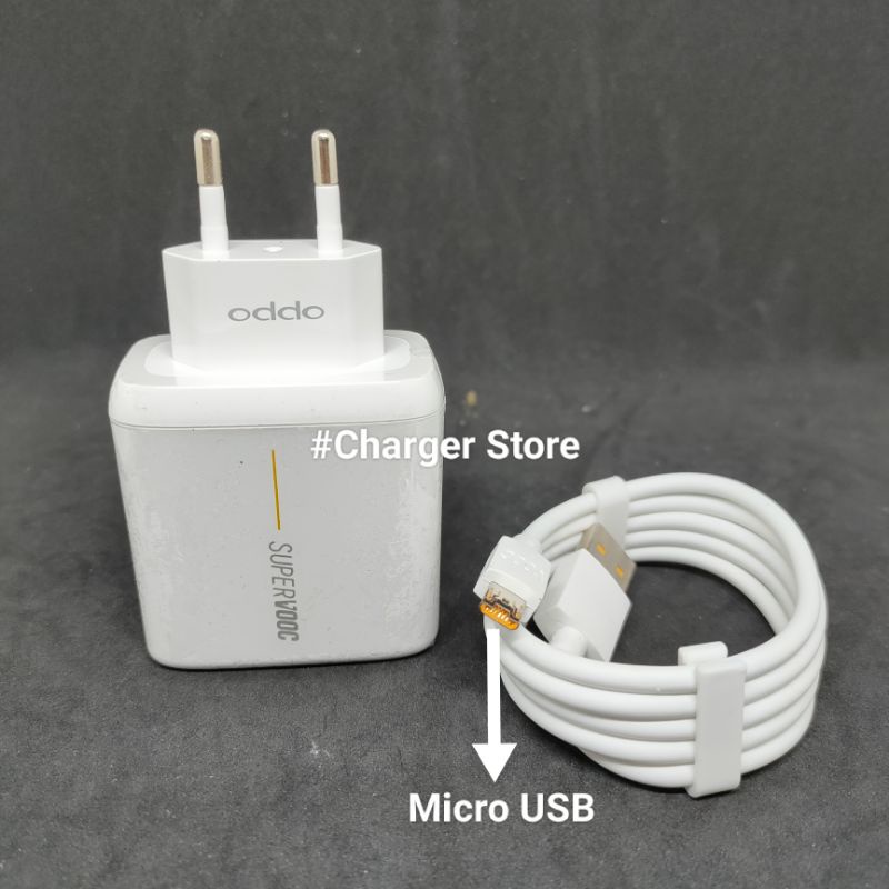 Charger Oppo 65W 6.5A SUPER VOOC Fast Charging Kabel Micro USB Support Quick Charger OPPO F11 F11 Pro A33 A37 Neo 7 Neo 9 F1S Neo 5 F1 F5 F9 R9 F3 A83 A81 A71 A57 A39 A31 A3S A1K ORIGINAL