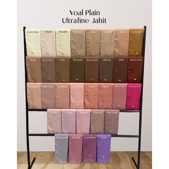 Mylady Hijab Plain Polos Jahit Voal Ultrafine By Myladyhijab Dark Mustard Silver Broken White Optic