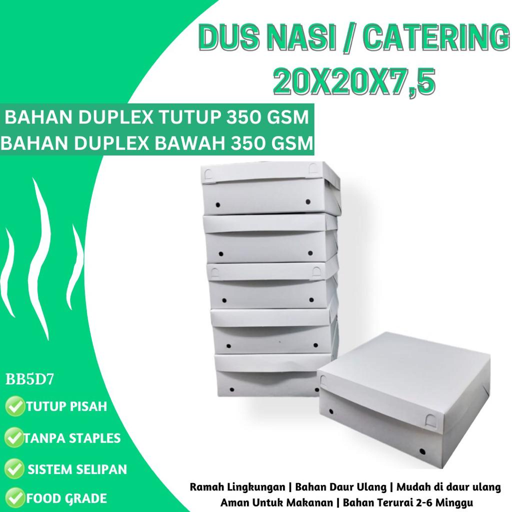 Box Nasi Dus 20x20 Tebal 350 Gsm (BB5D7-Non Laminasi)