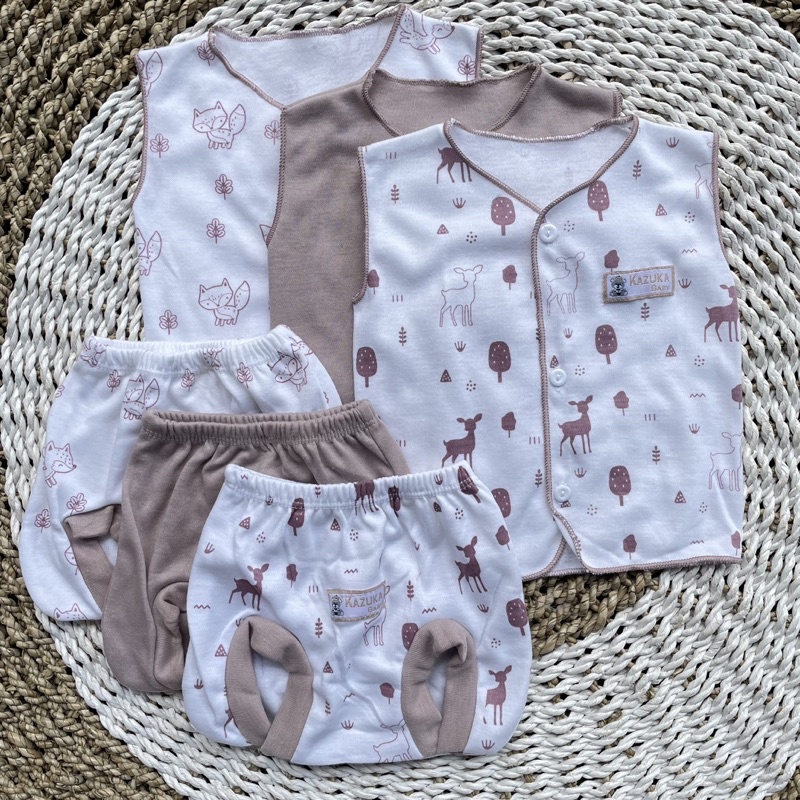6 PCS BAJU CELANA BAYI KUTUNG BARU LAHIR NEWBORN