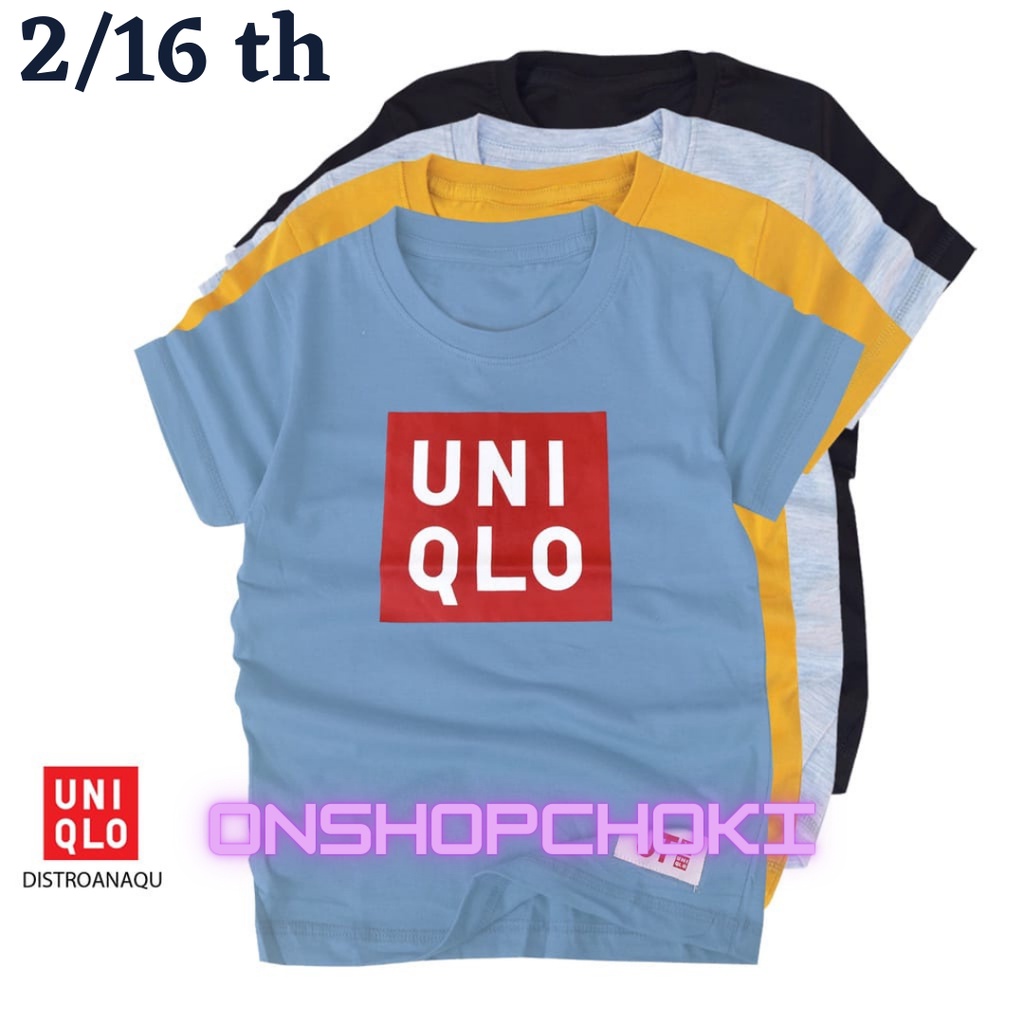 KAOS ANAK UNISEX/ GAMBAR UNIQO USIA 2-16th KAOS ANAK HARGA MURAH/ KAOS ANAK OBLONG