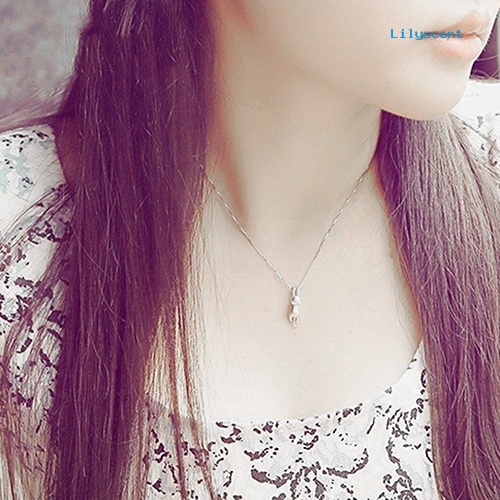 [LS]Lovely Jumping Matte Cat Charm Liontin Kalung Wanita Gadis Perhiasan Hadiah Natal