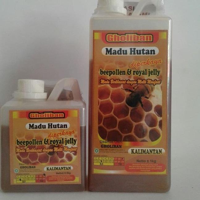 

⇠ Madu Hutan Kalimantan GHOLIBAN 500gr 500 gr Bee Pollen dan Royal Jelly う