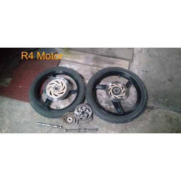 Velg Ninja R Original Velg Dudukan Gear Piringan cakram Ban Kawasaki Ninja R VR Ori fullset