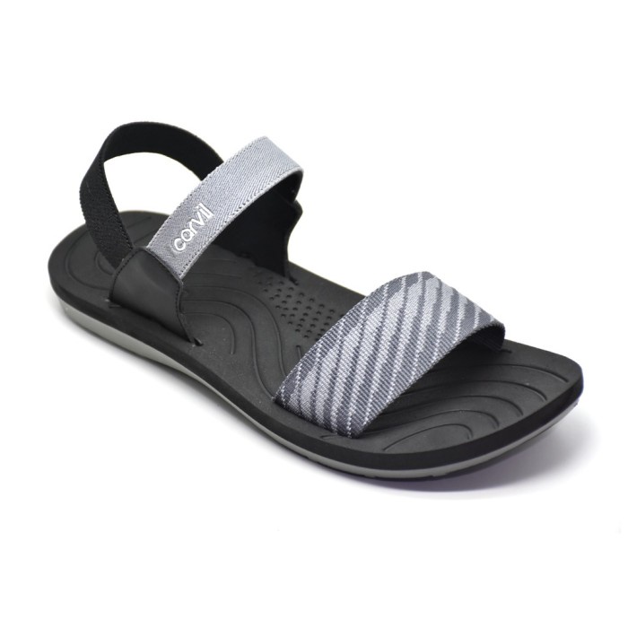 Carvil LOREINA TB Sepatu Sandal Wanita Balck Grey_A37