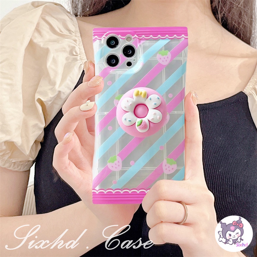 OPPO A78 A17 A57 A55 A54 A77s A16 A15 A76 A74 A17K A53 A33 A32 A31 A9 A5 A5s A3s A96 A95 A94 A93 A92 A77 A52 Reno 8T 8Z 7Z 6Z 5Z Cute Candy Doughnuts Candy Phone Case Soft Cover