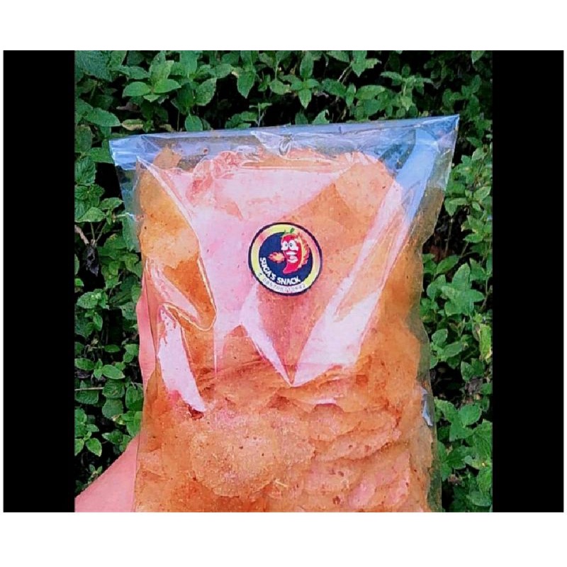 

Kripca Kripik Kaca/Kripik Beling Pedas Kemasan 250GR