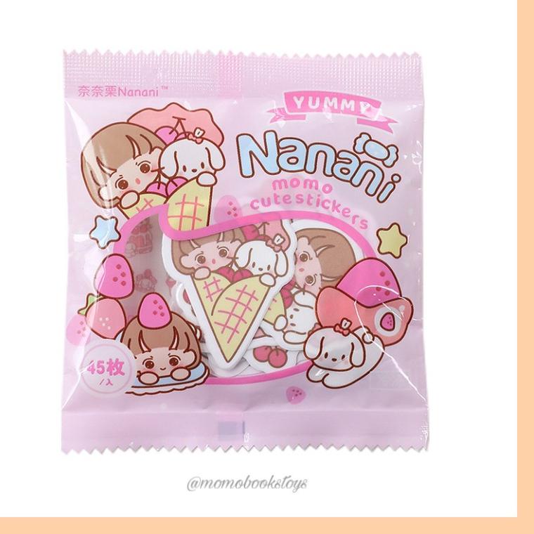 

D0S⋆ [MOMO] NANANI Candy Sticker Aesthetic isi 45 pcs | DECO Stiker Tempel Buku Scrapbook Diary | Tumblr Hp Laptop Anti Air Lucu Cute DIY Import Murah Paling Baru