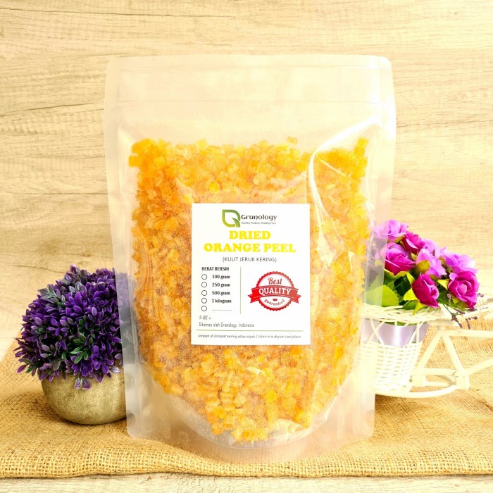 

Potongan Kulit Jeruk / Orange Peel Import (1 Kilogram By Granology Tx0588