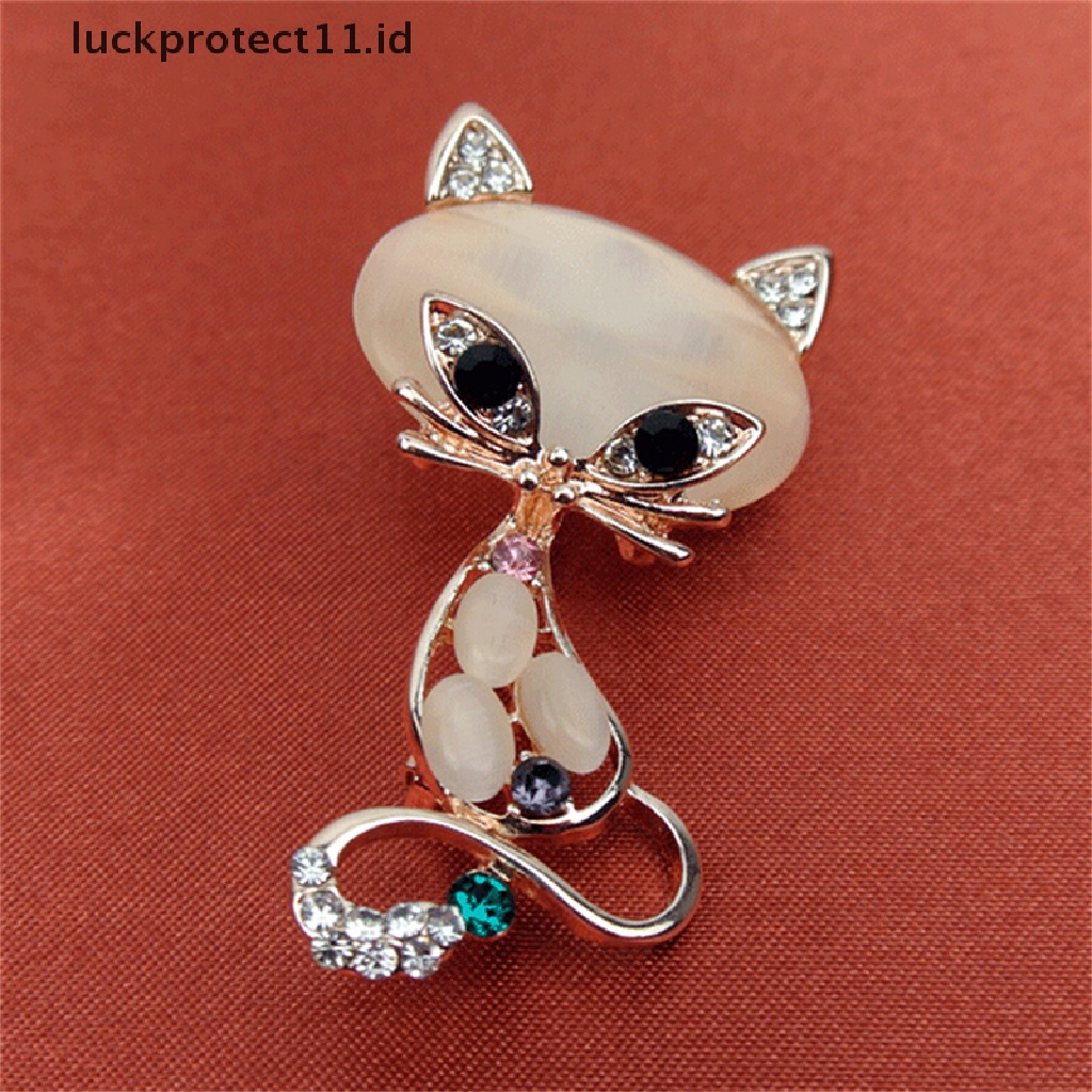 /Fashion Hot// Fashion// Hot Opal Batu Fox Bros Wanita Fashion Hewan Lucu Pin Bros Perhiasan.