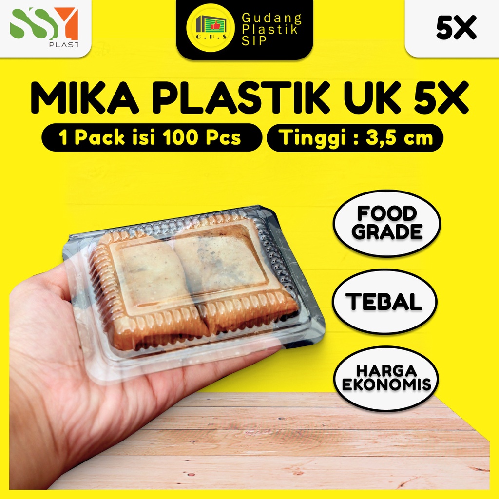 Mika Kue UK 5X Bening isi 100 / Food Grade