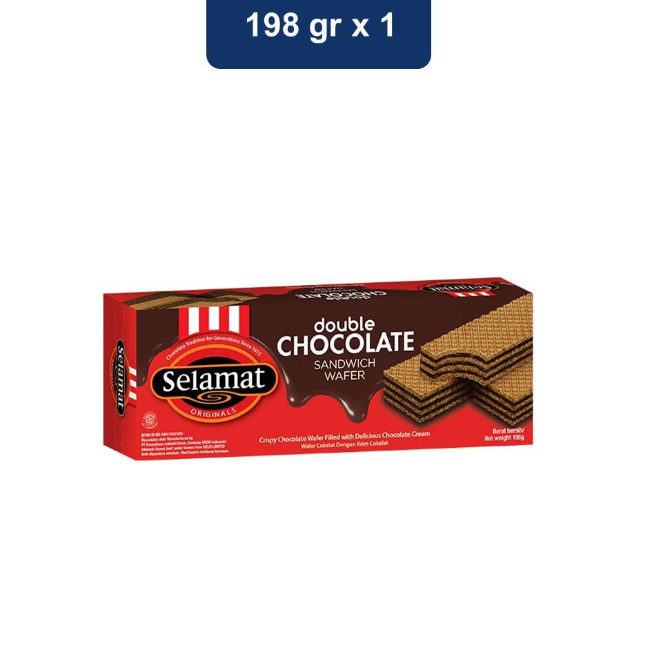 

ウ Selamat Sandwich Wafer Double Chocolate 198 gr ㅁ