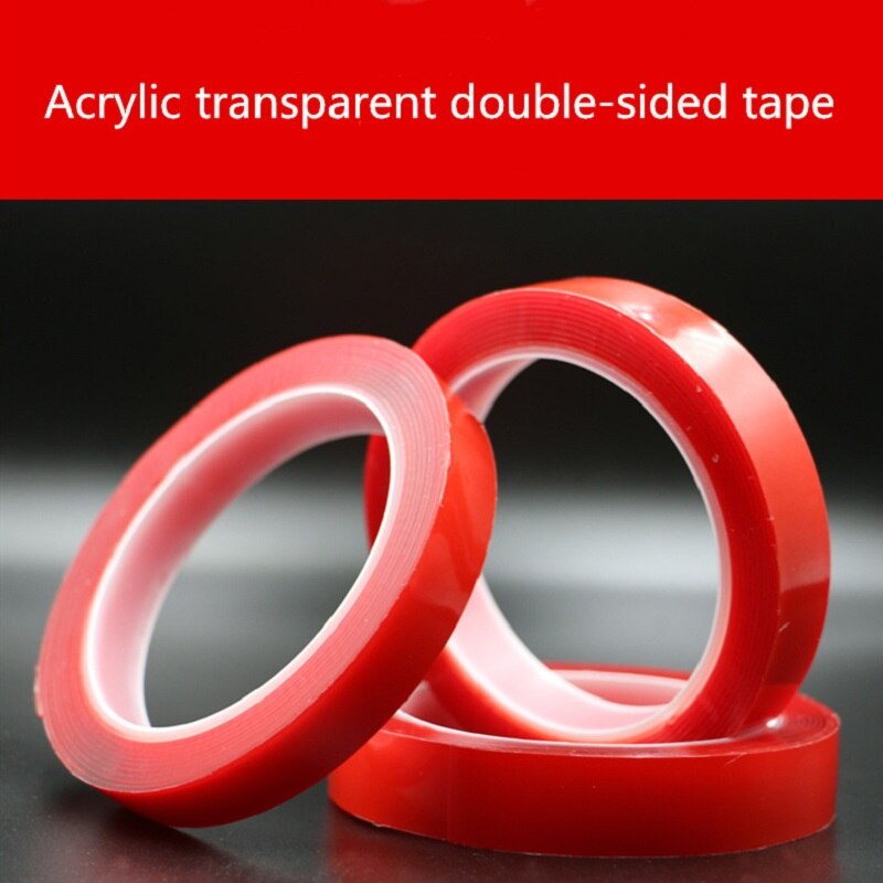 

SZBFT Perekat Double Tape Acrylic Adhesive Transparent No Trace Sticker 15 mm x 3 m