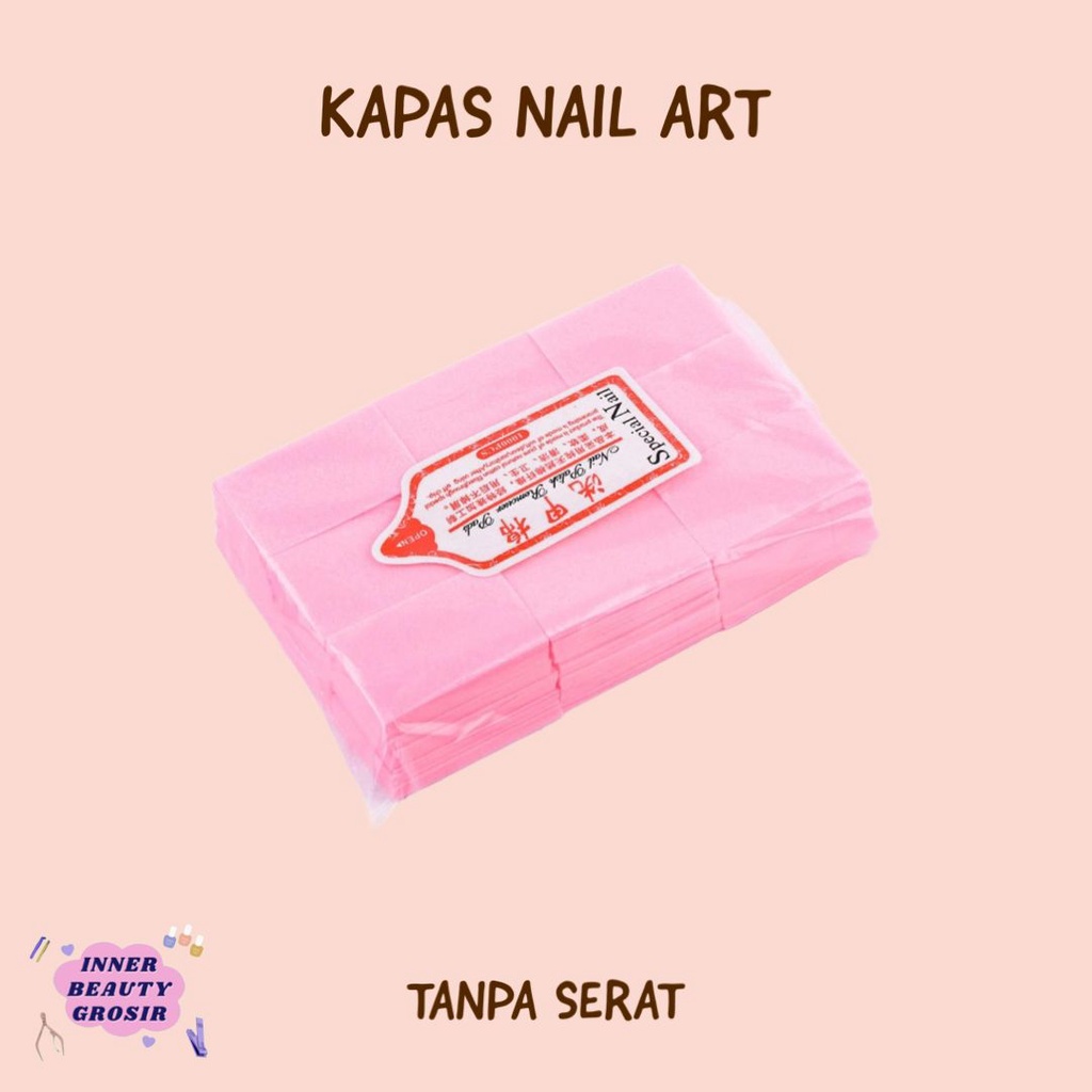Kapas Nail Art Tanpa Serat / Kapas Pembersih Nail Art Tanpa Serat / Kapas Halus Untuk Kuku