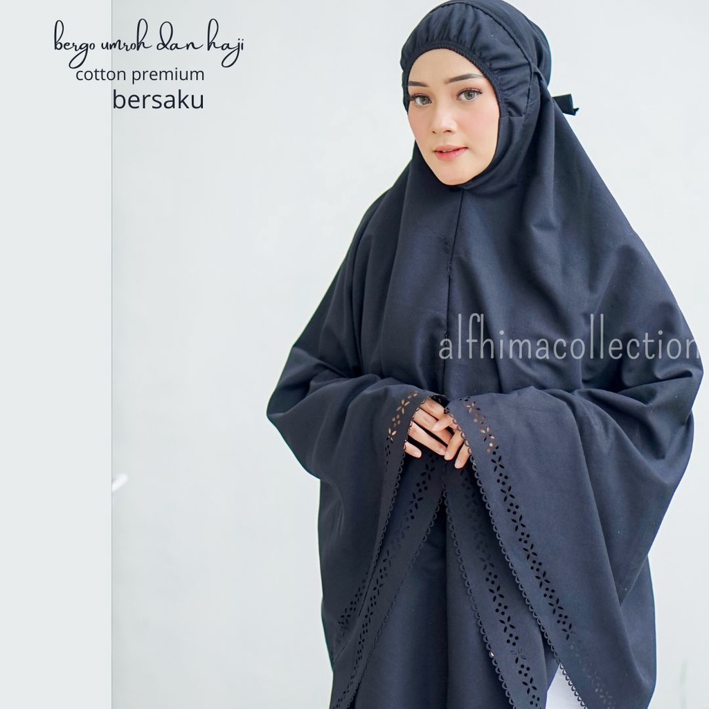 bergo umroh lasercut premium murah berkualitas