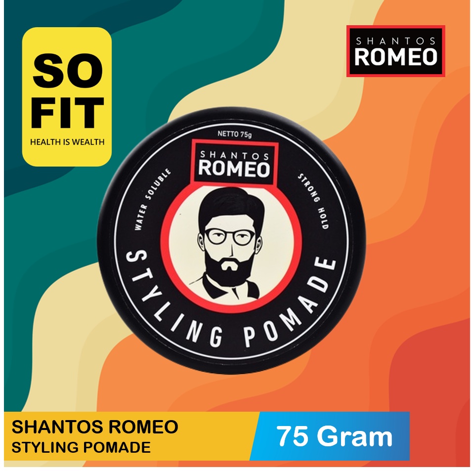 Shantos Romeo Hair Classic Styling Pomade Rambut 75gr / Styling Rambut / Pomed Rambut / Gel Rambut