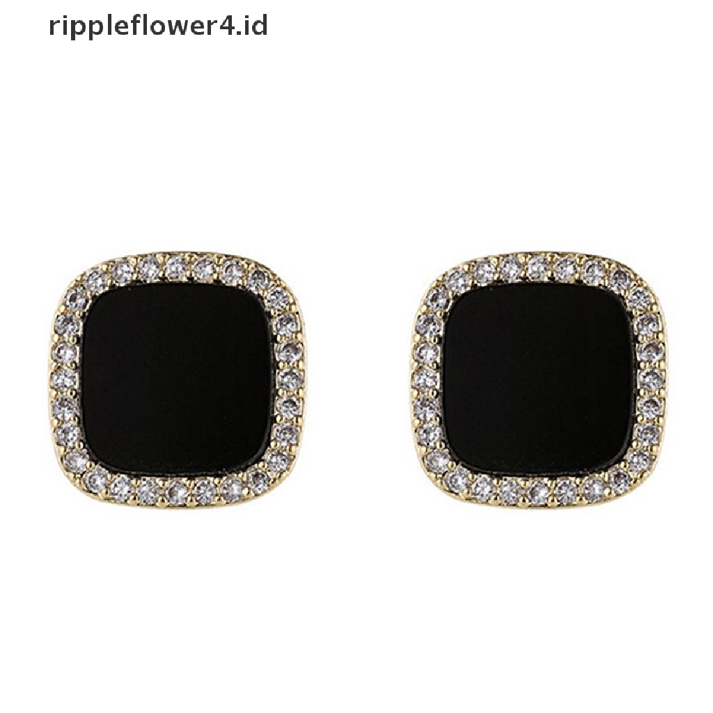 {rippleflower4.id} Anting Cubic Zirconia Kristal Berlian Imitasi Ear Studs Earrings Perhiasan Pernikahan~