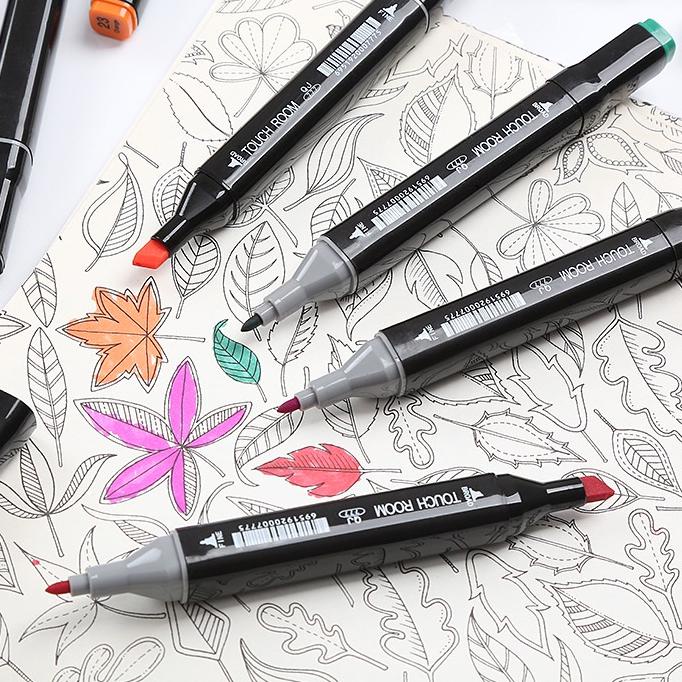 

[J-1&Y ♥] WE TouchFive 24/36/48/60/80 Warna Sketsa Spidol Umum General Marker Set Animation Markers / Twin Market Set Spidol-murah