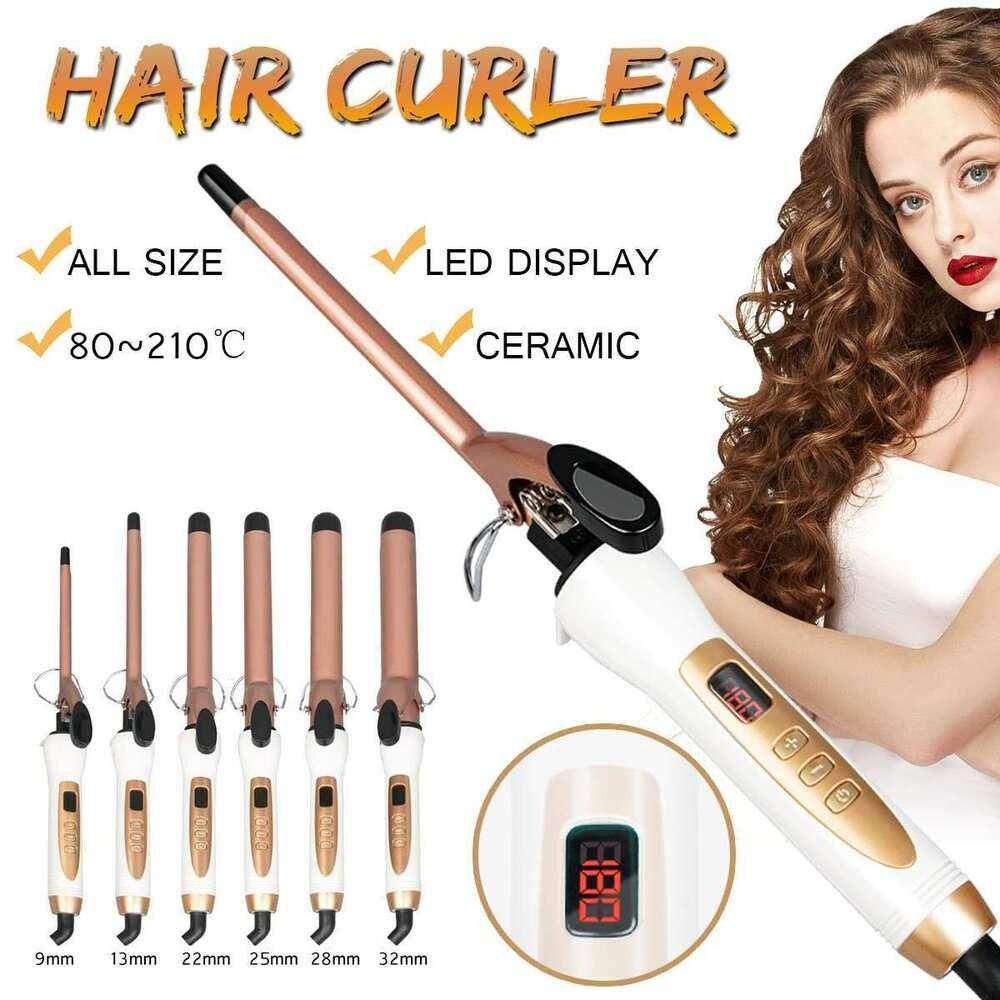 Preva Pengeriting Rambut 6ukuran Rambut Kecantikan Suhu Adjustable Curling Wave Styer