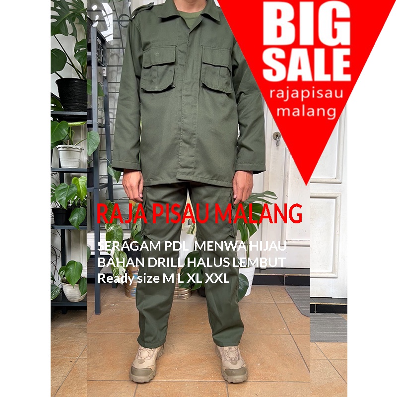 baju dan celana PDL MENWA asli bahan drill haluS