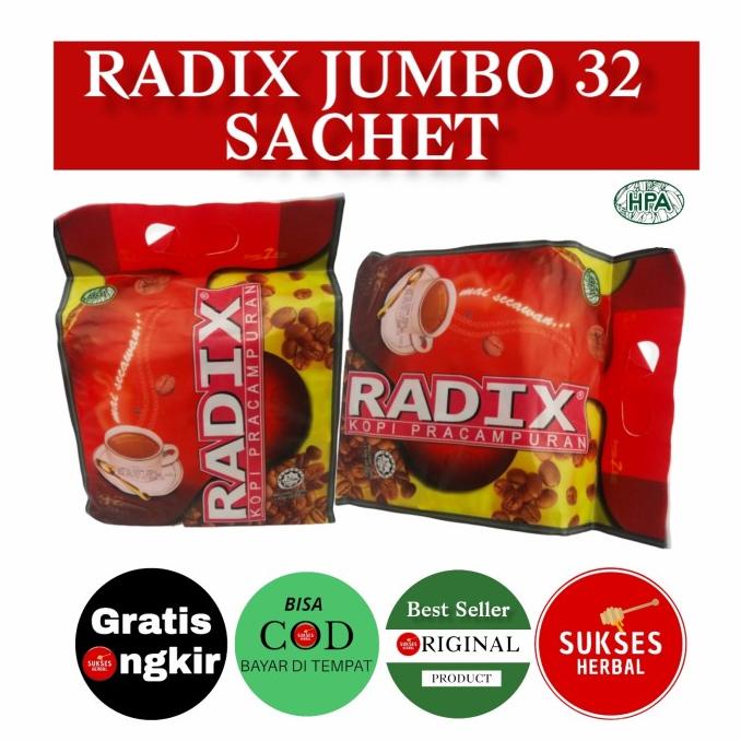 

[BISA COD] Kopi Radix jumbo isi 32 sachet