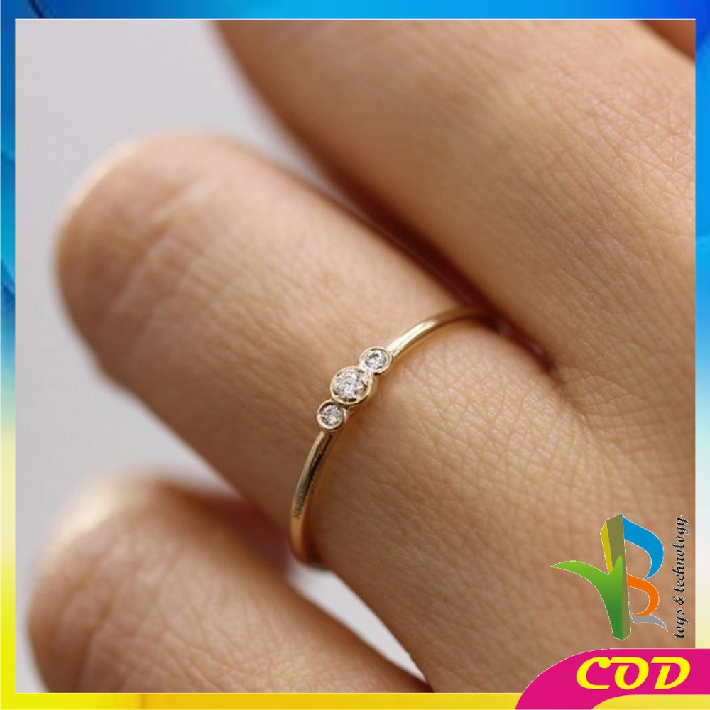 RB-K86 Cincin Wanita Diamond Fashion Korea Cincin Bentuk Hati Simple Ring Aksesoris Perhiasan Wanita