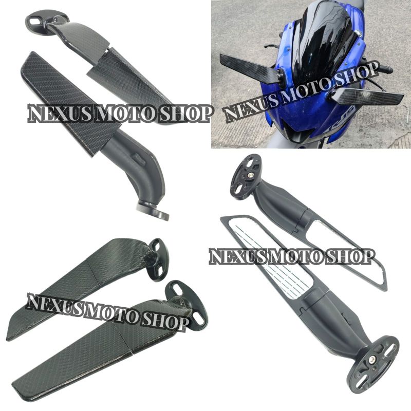 Spion winglet carbon ninja250fi ninja mono ninja250 new ninja 250 karbu spion winglet big cnc