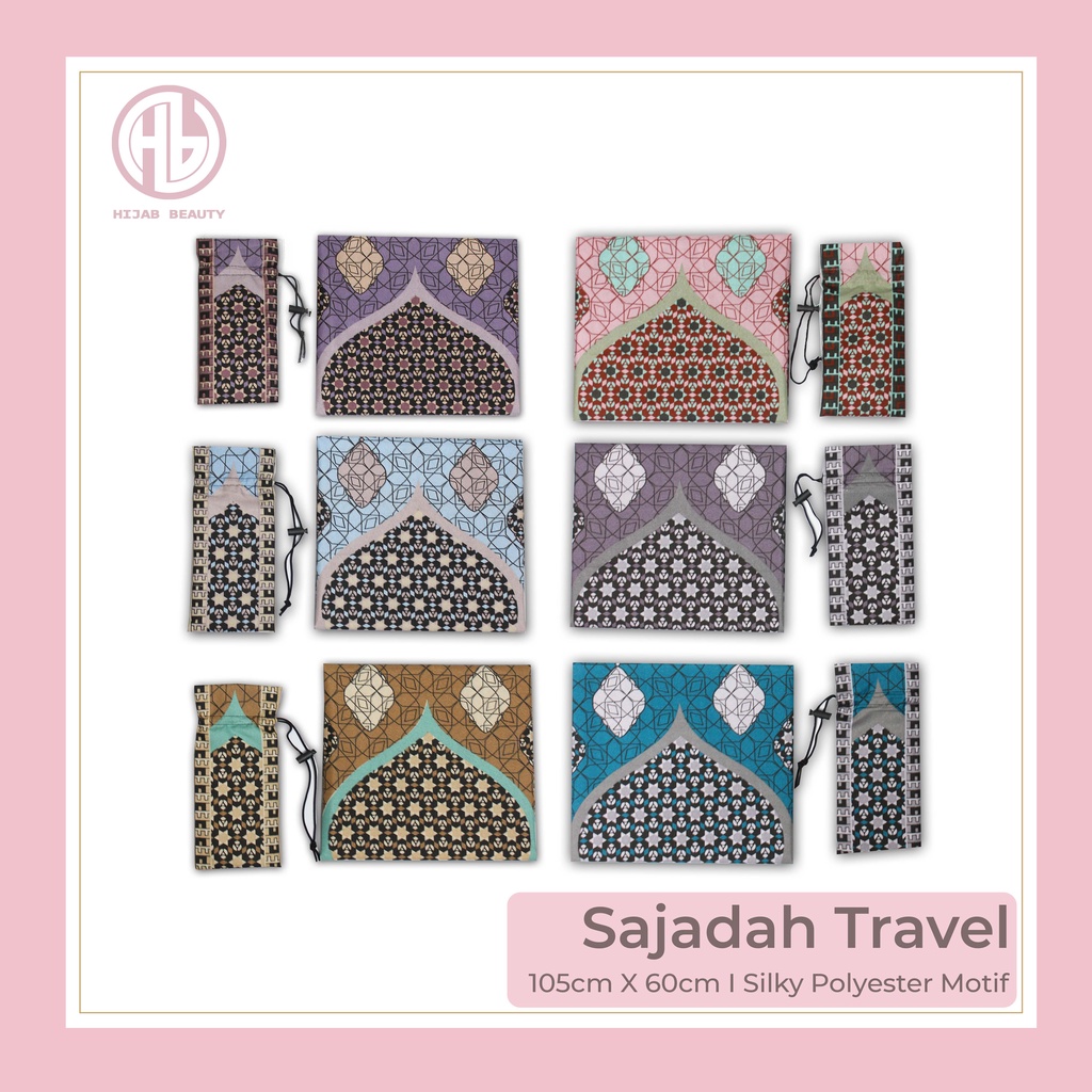 Sajadah Travel Motif Ukuran Jumbo - Free Pouch