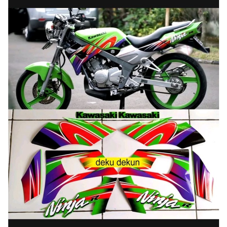 Striping Stiker Ninja R Kiss Hijau 2002