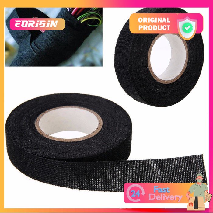 

Lakban Kabel Listrik Adhesive Cloth Wiring Tape 19mm