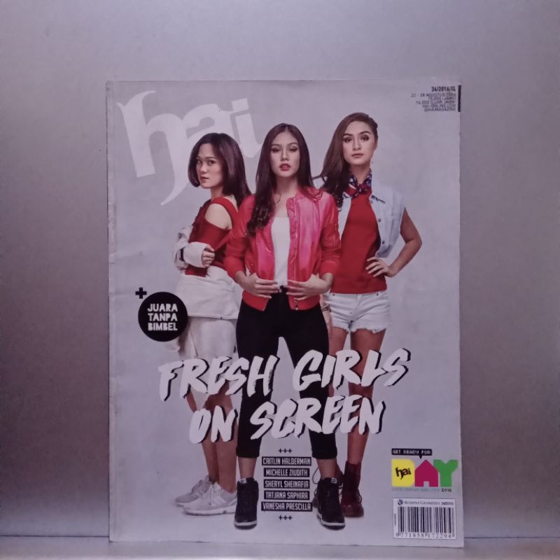 Majalah Hai No 34 - Agustus 2016 - Cover Fresh Girls On Screen