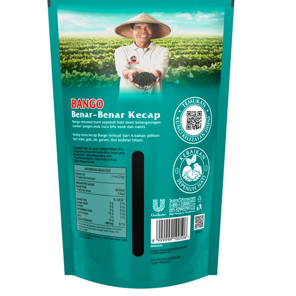 

ど Bango Kecap Manis Soy Sauce Refill Terbuat Dari 4 Bahan Alami Berkualitas 520Mlx2 ♛