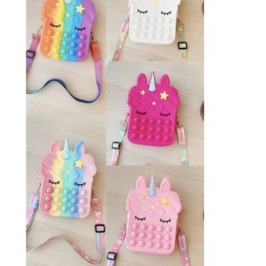 ❂❂❂ Tas Unicorn Anak Anak Pop it Sling Bag  [INCLUDE TALI SLING] [BIG UNICORN SERIES]