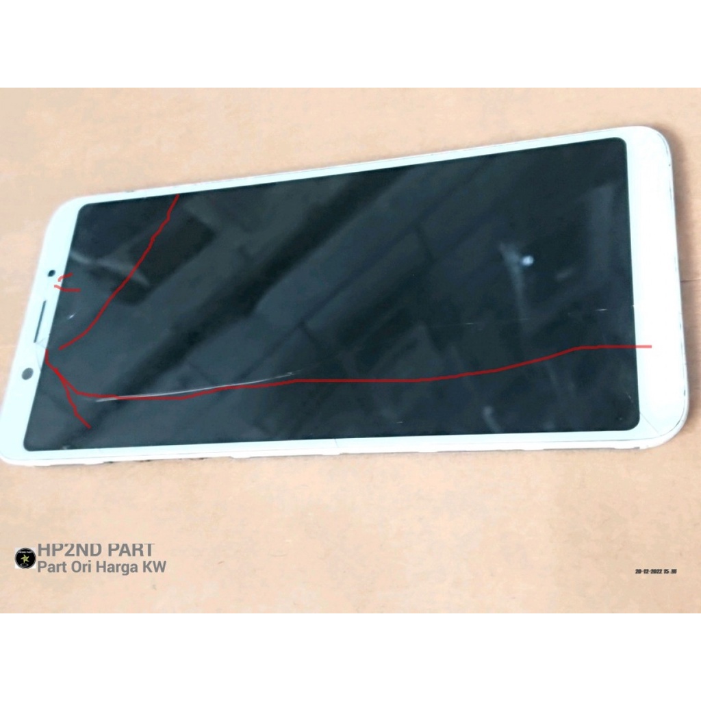 lcd oppo f5 CPH1723 a73 fulset frame minus retak ori