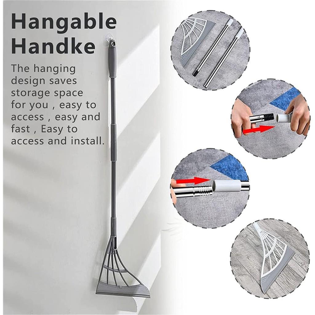 LS 1.019 - Sapu Silicone Karet 2in1 Alat Pel Scrapper Pembersih Lantai Jendela Magic Broom Mop Multifungsi Ajaib