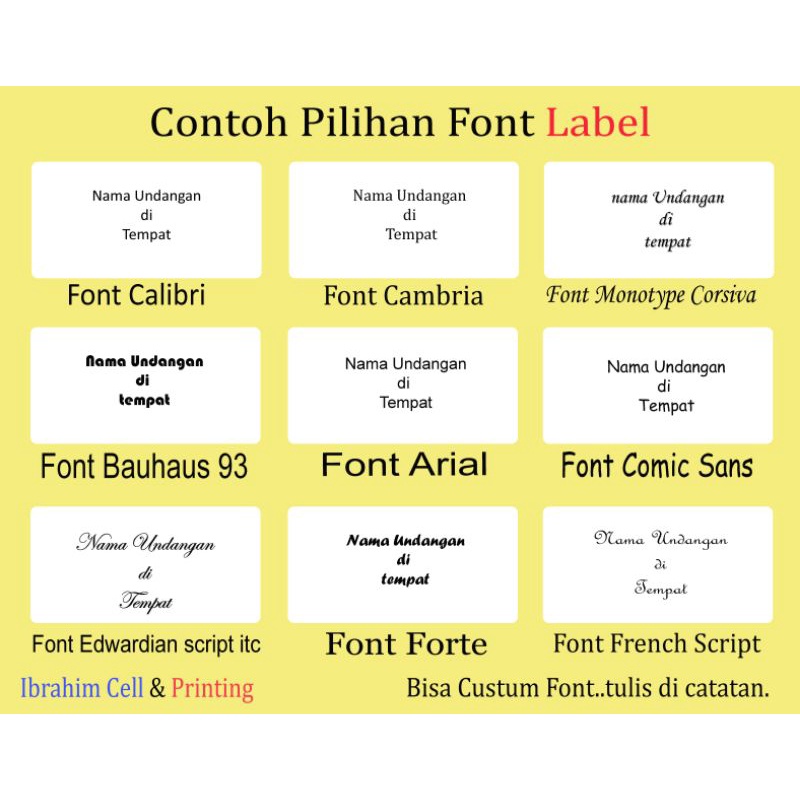 Label Nama Undangan 103 Motif bunga 12