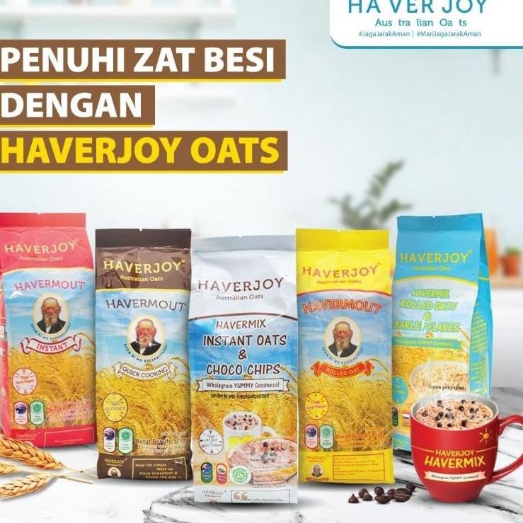 

(PROMO N0785) Haverjoy 1 kg 1Kg Australian Oatmeal Oats Sarapan Instant Oat / Rolled Oat / Quick Cooking Oat / Havermix Barley / Havermix Chocochip ❅