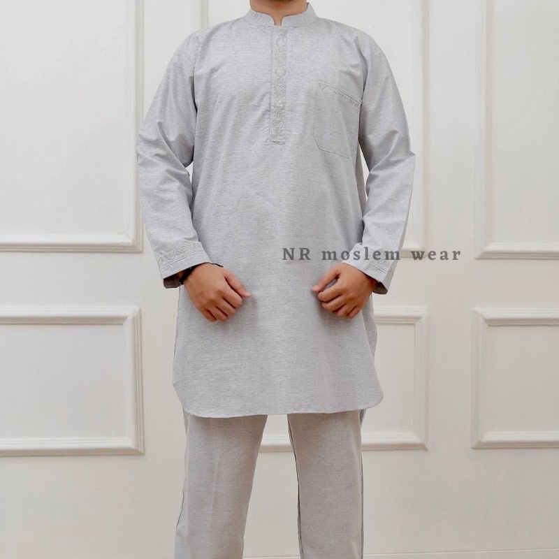 BAJU KOKO SETELAN CELANA , SETELAN PAKISTAN , BAJU  KOKO WARNA LENGAN PANJANG