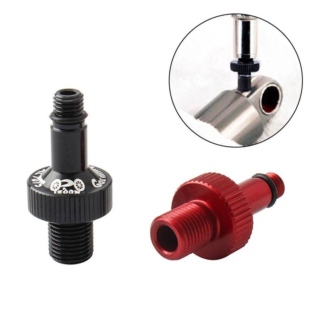 Lanfy Aerated Konversi Nozzle Sepeda Aksesoris Sepeda Gunung Alat Pengisian Bahan Bakar Shock Absorber Aerated Nozzle Aluminium Alloy Adapter Gas Nozzle